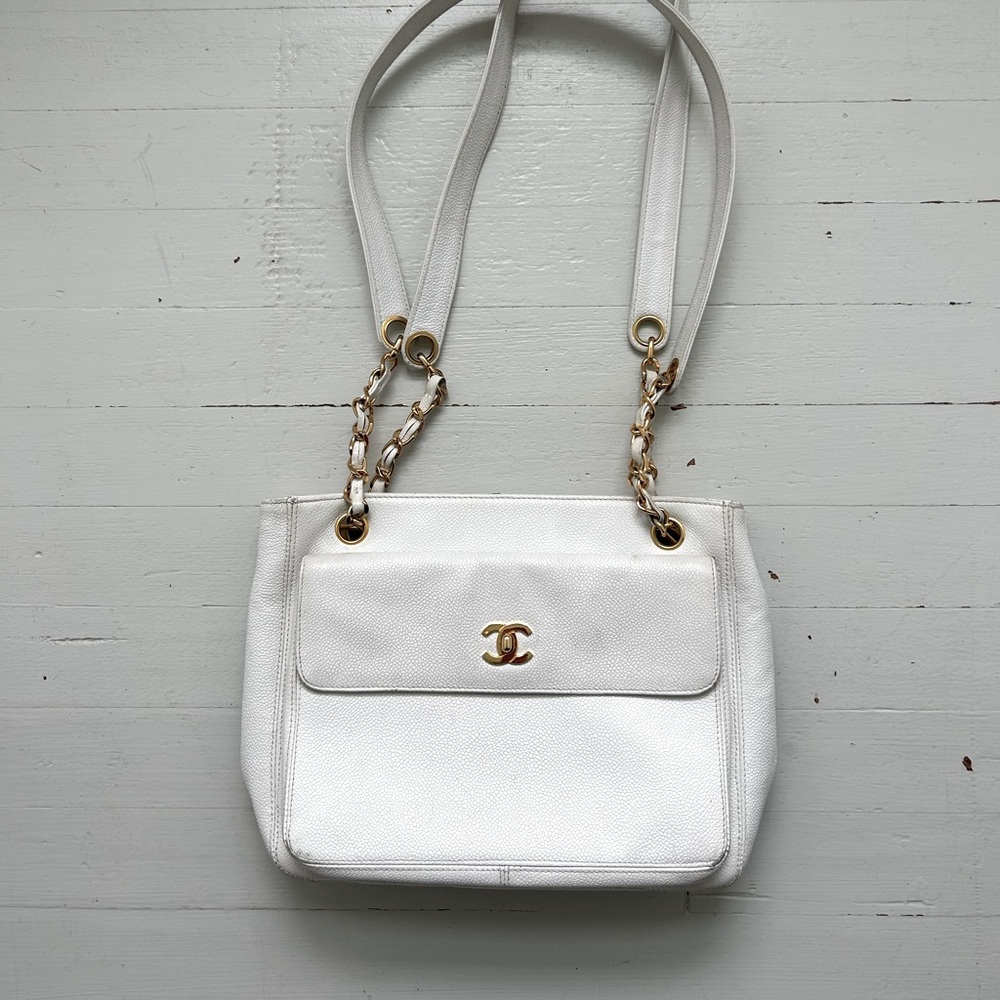 Authentic white CHANEL bag